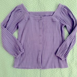 Loft outlet purple square neck top XXSP